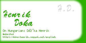 henrik doka business card